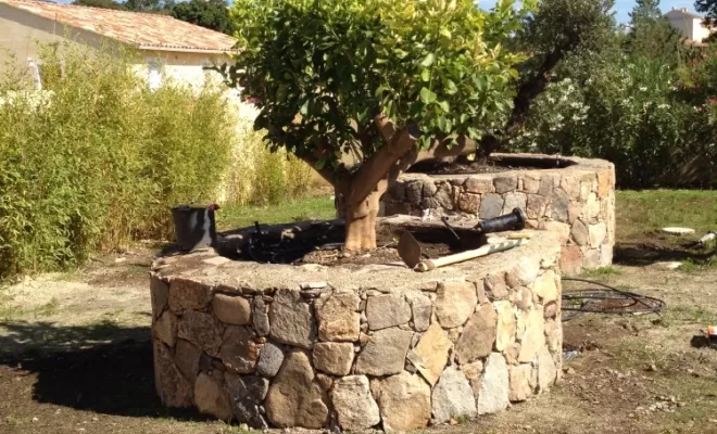 Création jardinière en pierre , Ventiseri, MARE E MACHJA