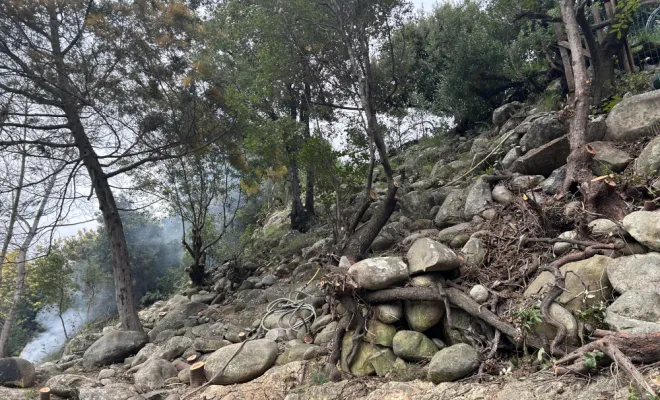 Débroussaillement d’un bord de rivière, Ventiseri, MARE E MACHJA